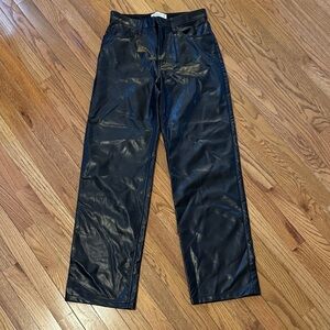 Abercrombie & Fitch Black Faux Leather Pants